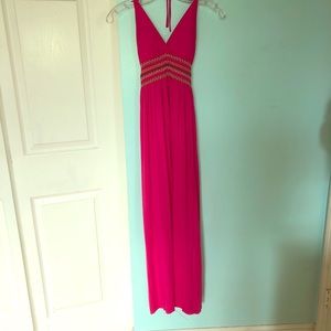 Pink Boho Maxi Dress